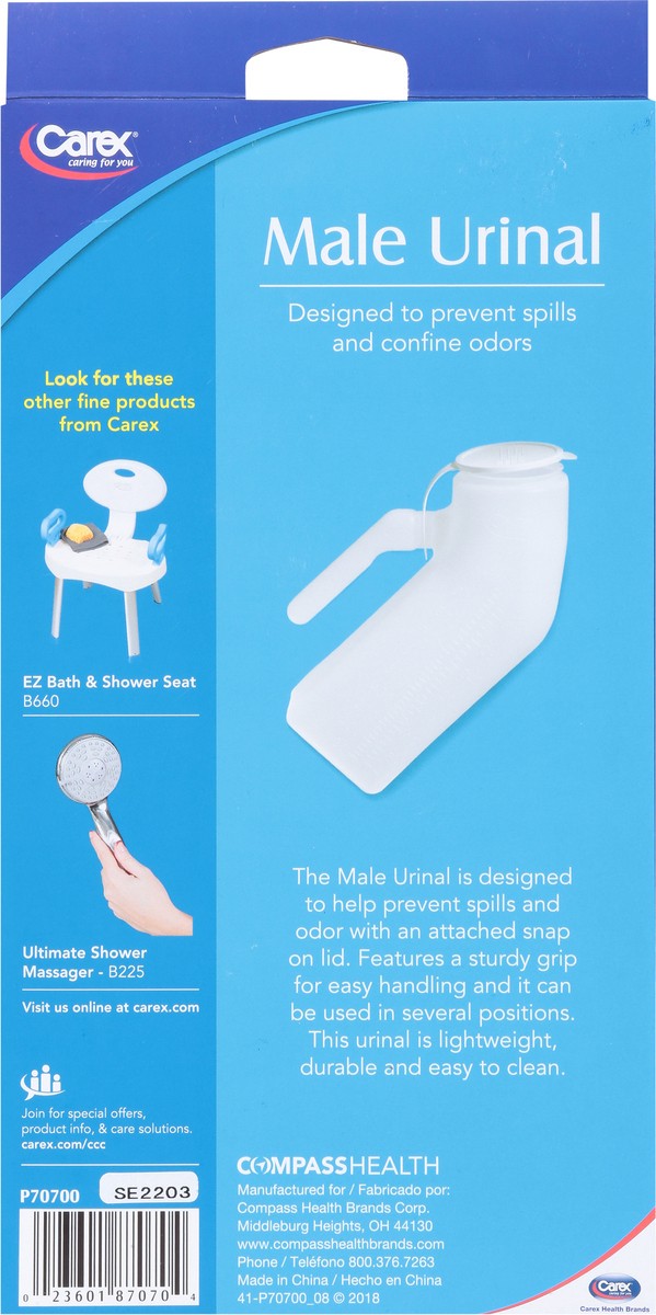 slide 9 of 9, Carex Rubbermaid Male Urinal, 1 ct