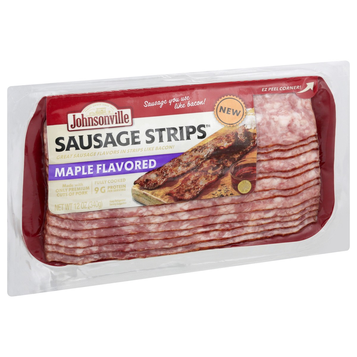 slide 2 of 13, Johnsonville Maple Flavored Sausage Strips 12 oz, 12 oz