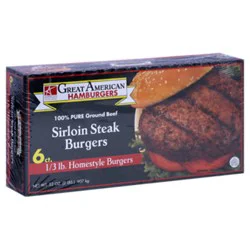 Great American Sirloin Burgers - 2 Lb