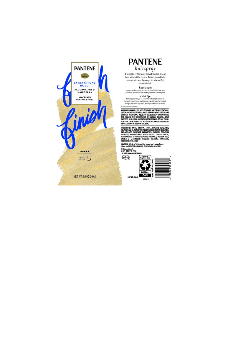 slide 5 of 7, PANTENE Pro-V Extra Strong Hold Alcohol Free* Level 5 Hairspray, 7.0 oz, 7 oz