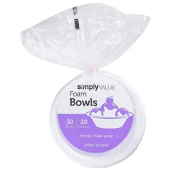 Simply Value Foam Bowls