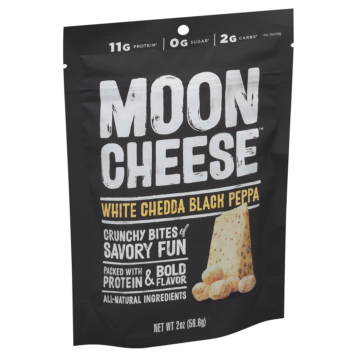 slide 7 of 9, Moon Cheese White Chedda Black Peppa Cheese Snack 2 oz, 2 oz