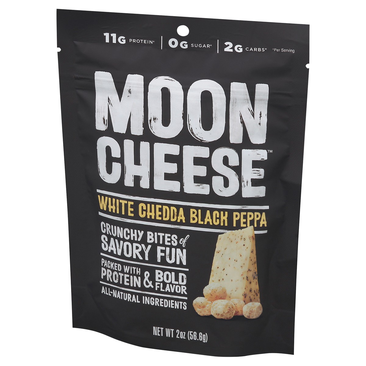 slide 6 of 9, Moon Cheese White Chedda Black Peppa Cheese Snack 2 oz, 2 oz