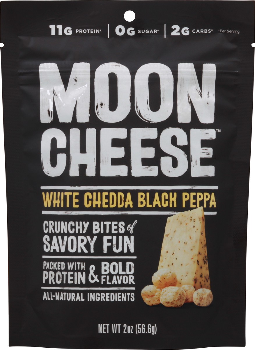 slide 5 of 9, Moon Cheese White Chedda Black Peppa Cheese Snack 2 oz, 2 oz