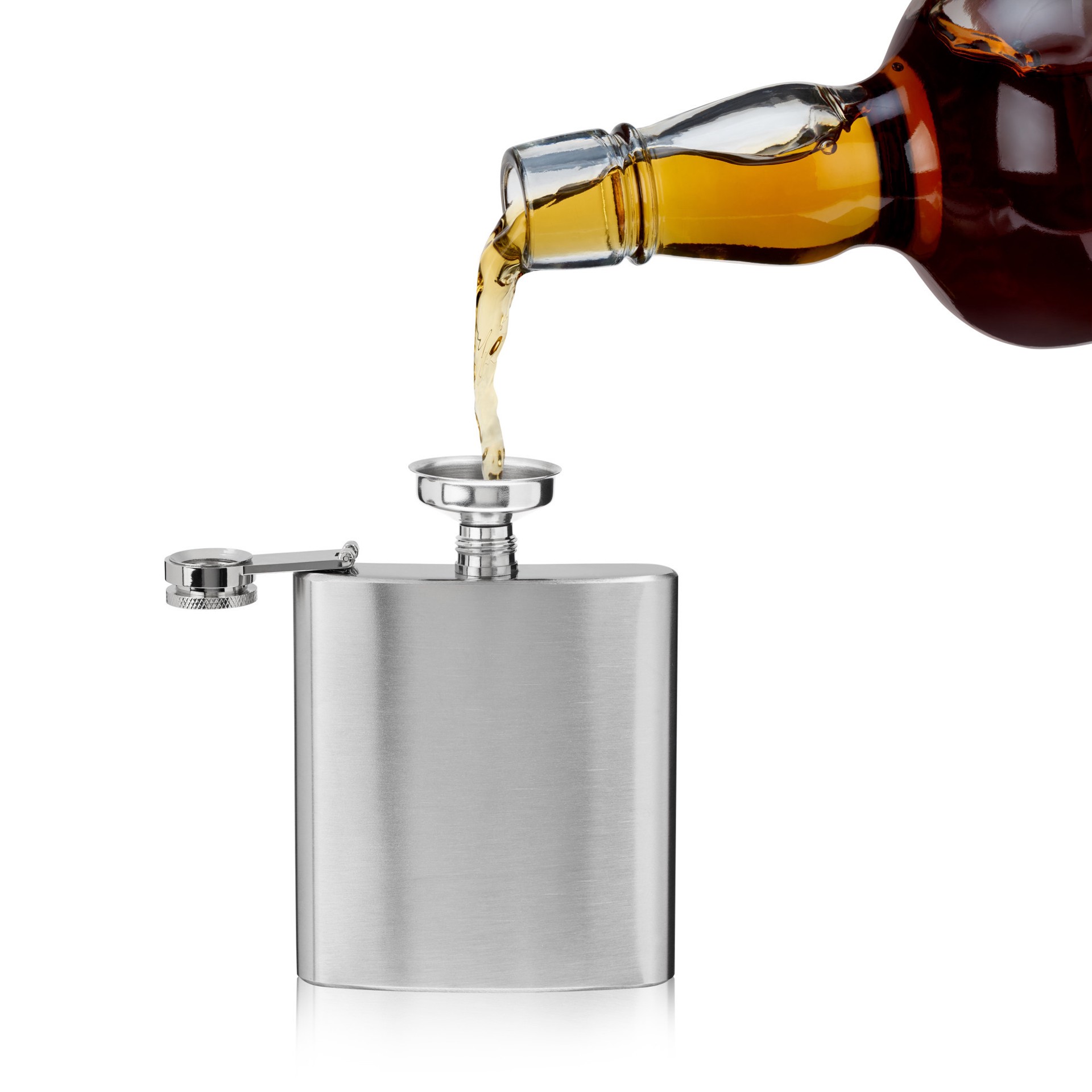 slide 2 of 5, true Groomsman 6 Oz Flask With Funnel - Each, 6 oz