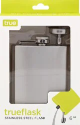 True Fabrications 6 oz Stainless Steel Flask with Funnel