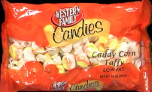 slide 1 of 1, Western Family Candy Corn Taffy, 13 oz