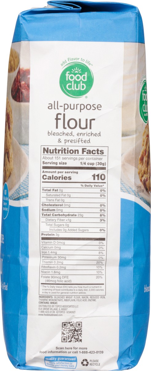 slide 7 of 9, Food Club All-Purpose Flour 10 lb, 10 lb