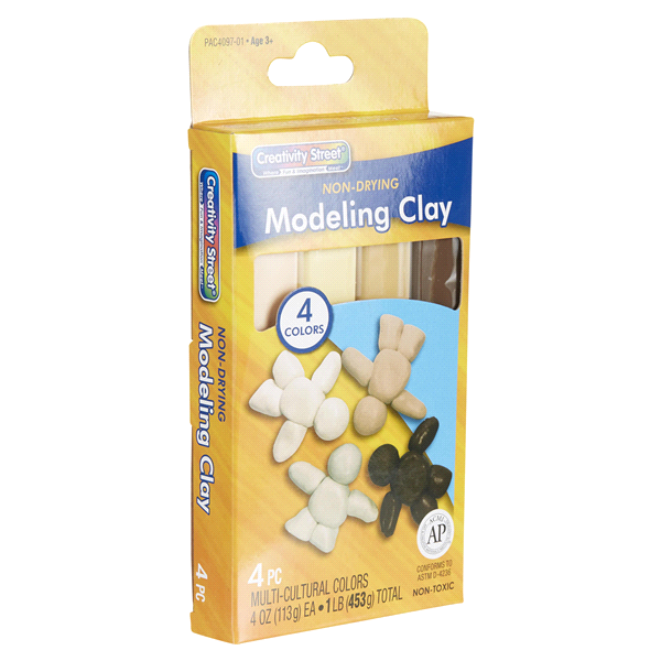slide 4 of 29, Creativity Street Modeling Clay - Multicultural, 4 ct