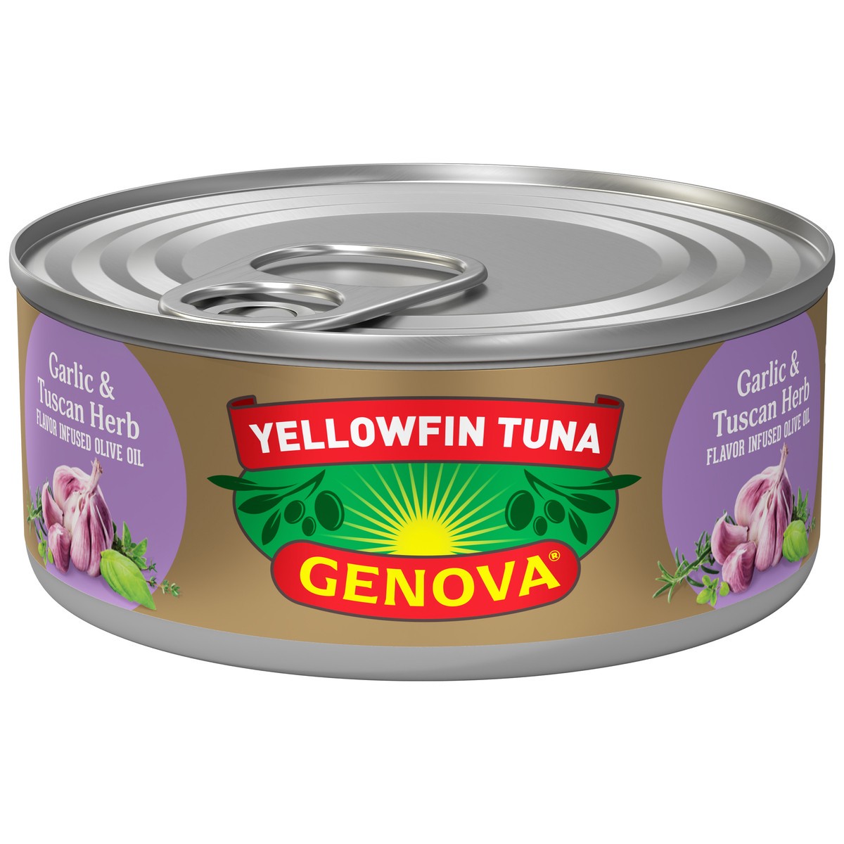 slide 1 of 7, Genova Premium Yellowfin Tuna in Garlic and Tuscan Herb Infused Olive Oil 5 oz, 5 oz