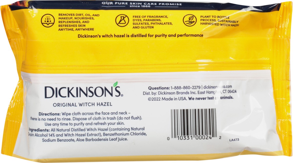 slide 3 of 13, Dickinson's Dickinson Cleansing Cloths, 25 ct