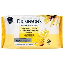 Dickinson's Original Witch Hazel Cleansing Cloths 25 Each
