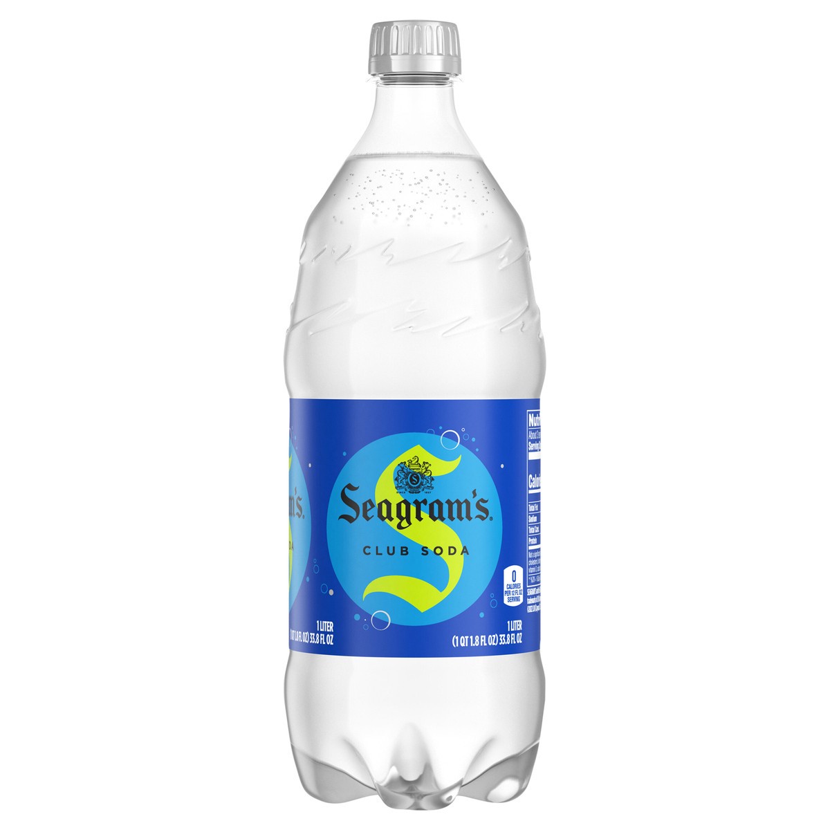 slide 2 of 9, Seagram's Seagrams Club Soda Bottle, 1 Liter, 33.8 fl oz