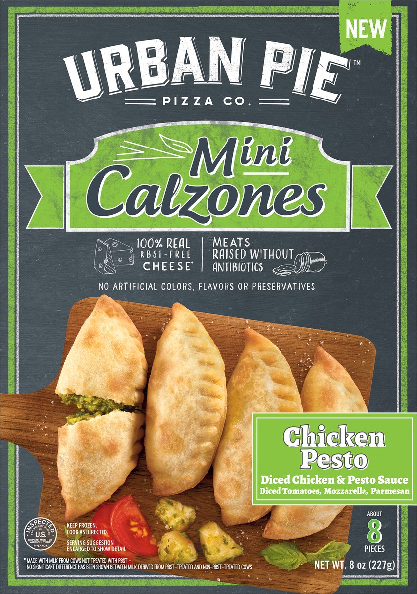 slide 14 of 15, Urban Pie Pizza Co. Mini Chicken Pesto Calzones 8 oz, 8 oz