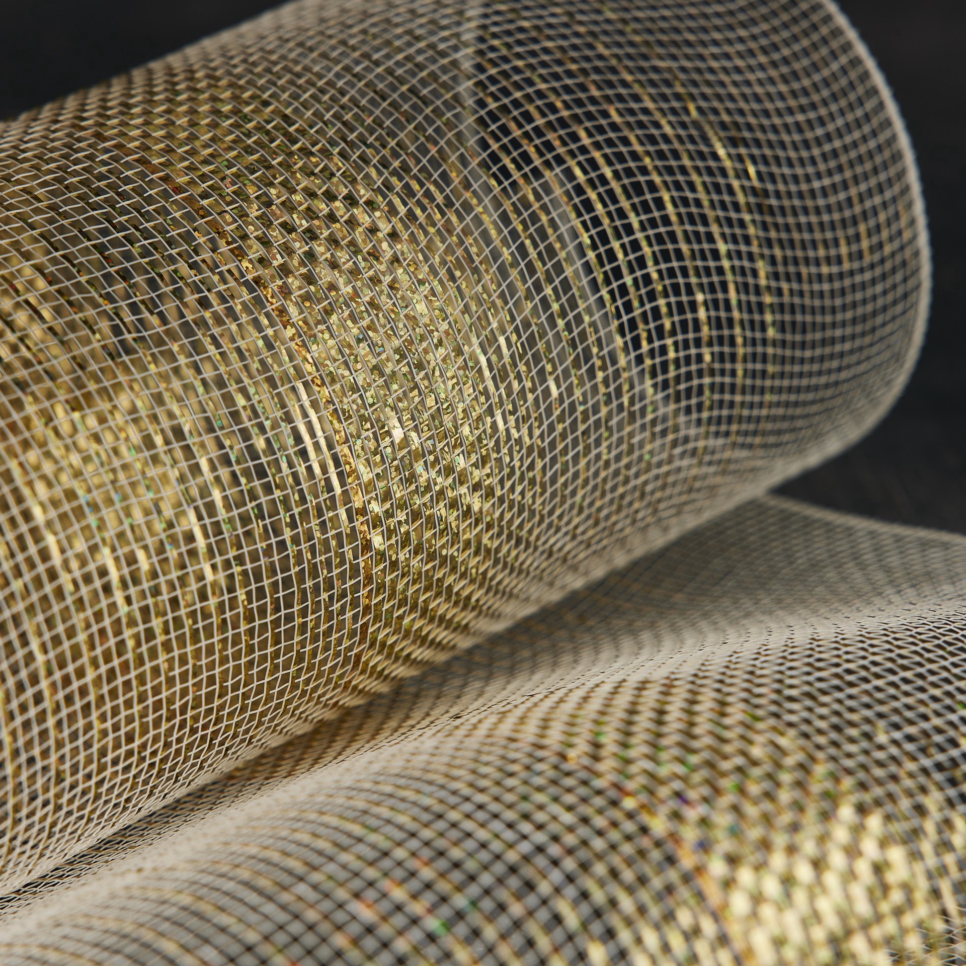 slide 3 of 3, 10" X 19ft. Gold Ombre Mesh By Celebrate It, 10 in x 19 ft