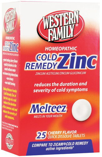 slide 1 of 1, Western Family Cold Remedy Zinc Tabs Melt, 25 ct