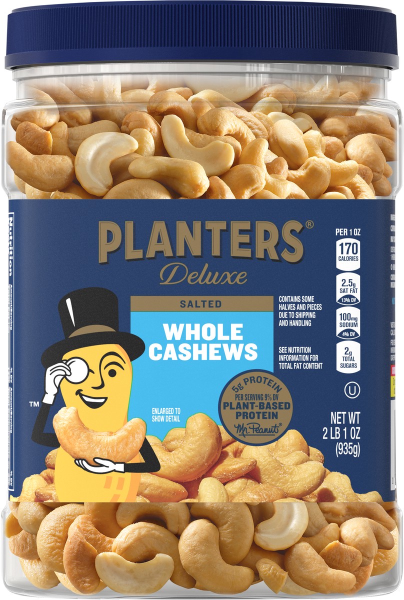 slide 7 of 12, Planters Deluxe Whole Salted Cashews 33 oz, 33 oz