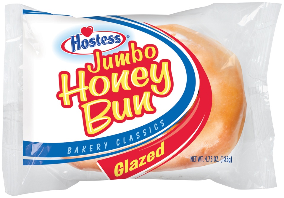 slide 1 of 1, Hostess Jumbo Honey Bun Glazed, 4 oz