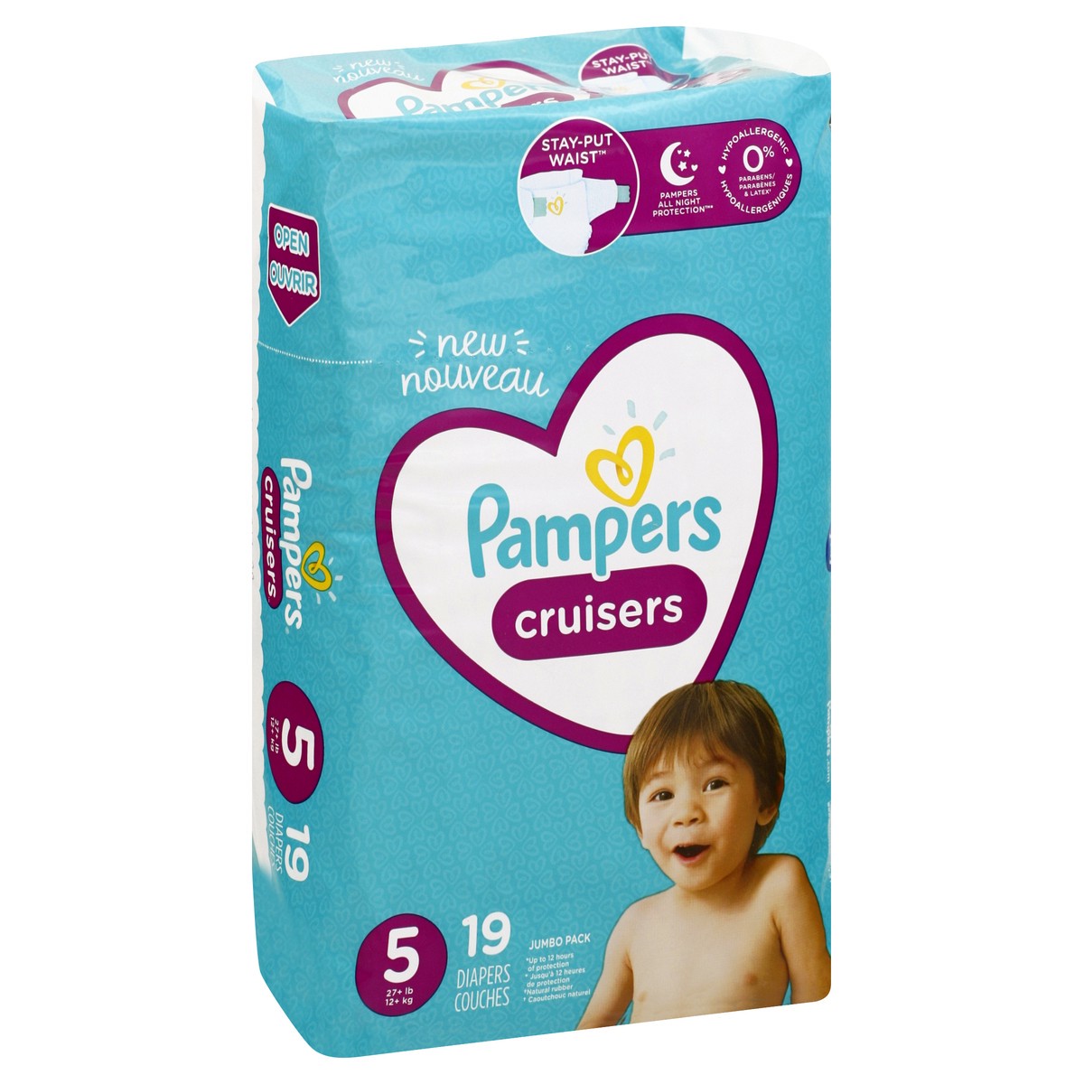 slide 3 of 8, Pampers Cruisers Diapers Size 5 19 Count, 19 ct