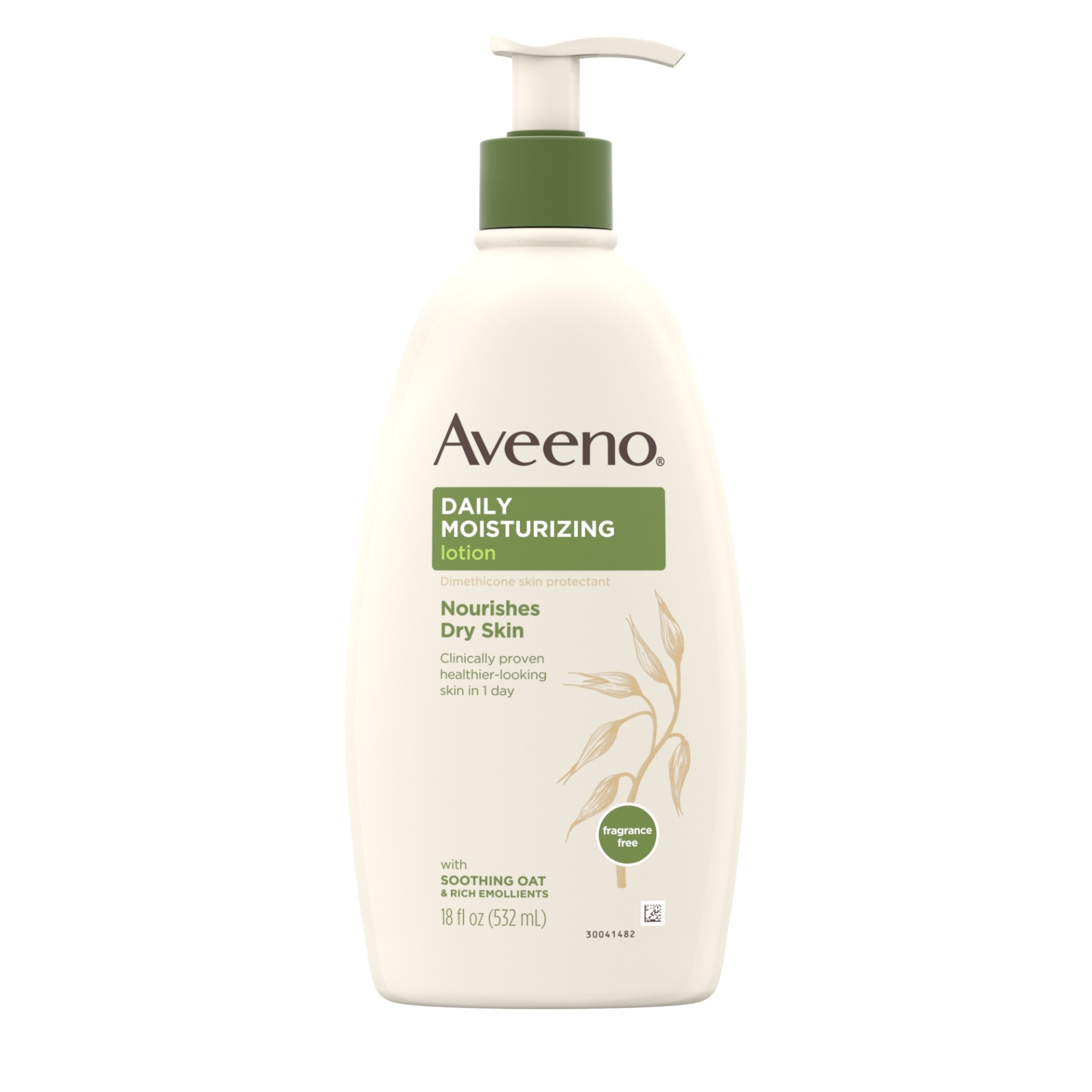 slide 1 of 6, Aveeno Daily Moisturizing Body Lotion with Soothing Oat and Rich Emollients to Nourish Dry Skin, Gentle & Fragrance-Free Lotion is Non-Greasy & Non-Comedogenic, 18 fl oz