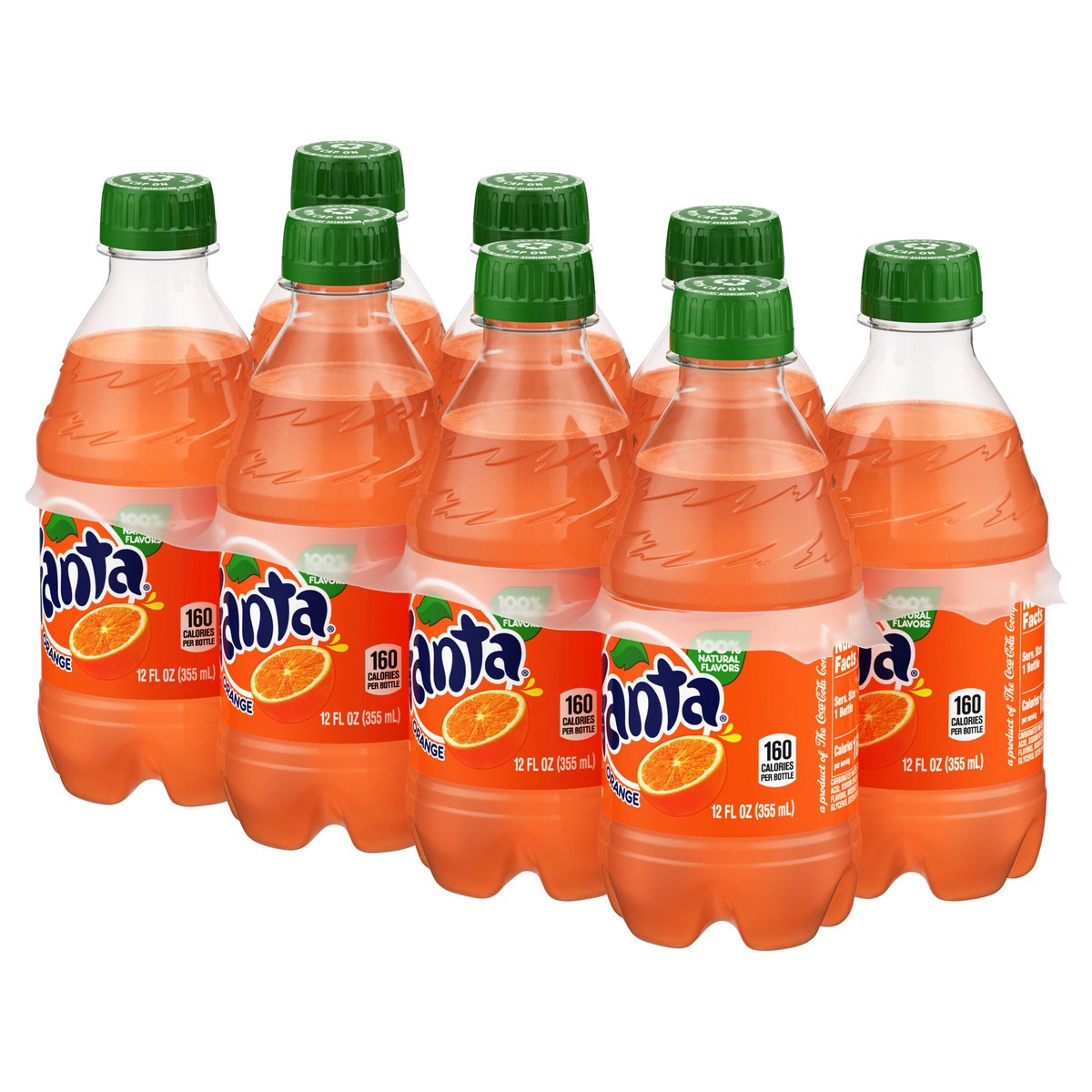 slide 6 of 9, Fanta Orange Soda Bottles, 12 fl oz, 8 Pack, 8 ct