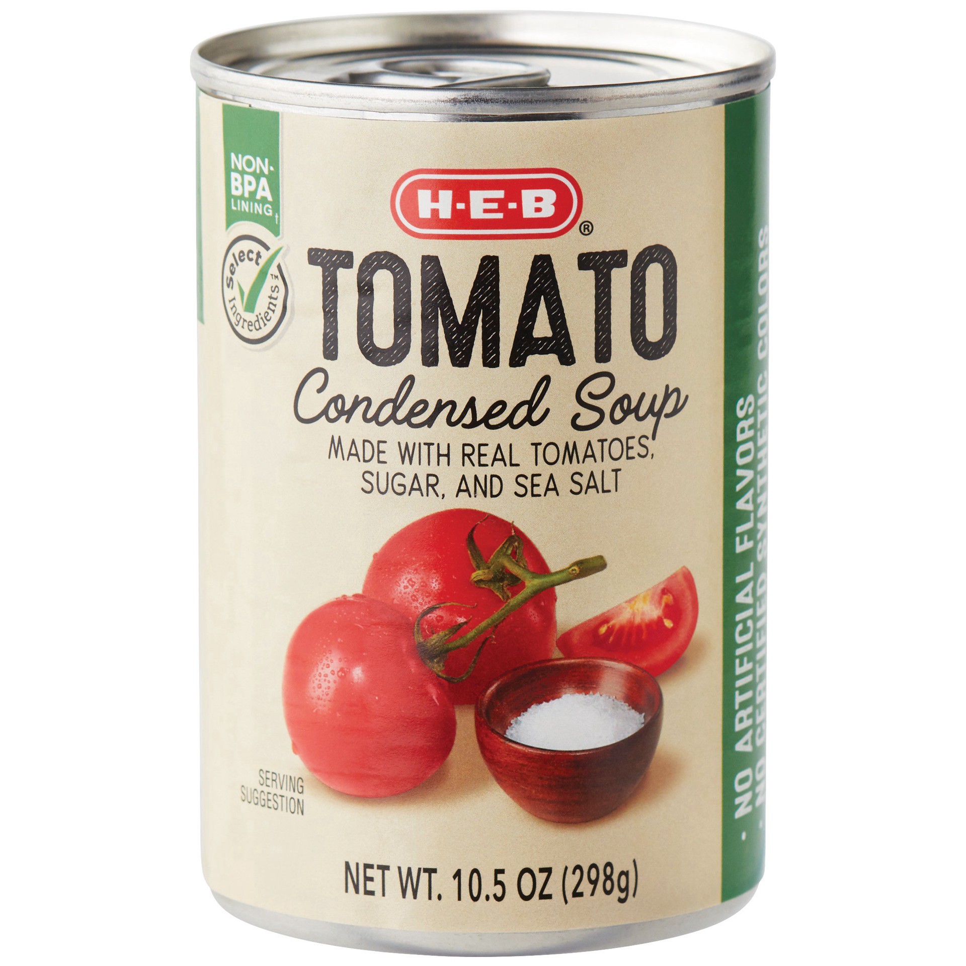 slide 1 of 1, H-E-B Select Ingredients Tomato Condensed Soup, 10.5 oz