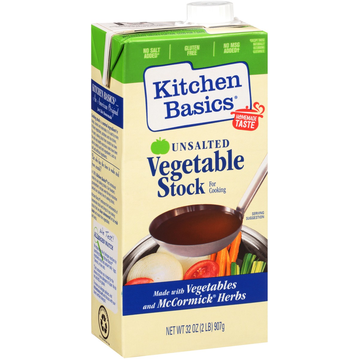 slide 8 of 9, Kitchen Basics Unsalted Vegetable Stock, 32 fl oz, 32 fl oz