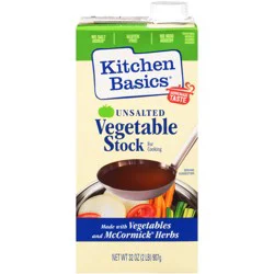 Kitchen Basics Unsalted Vegetable Stock, 32 Oz. Carton