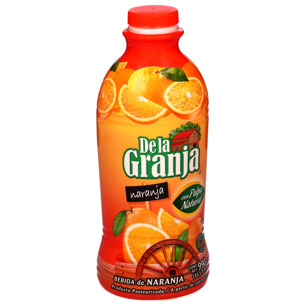 slide 1 of 1, De La Granja Orange Drink - 33.5 fl oz, 33.5 fl oz