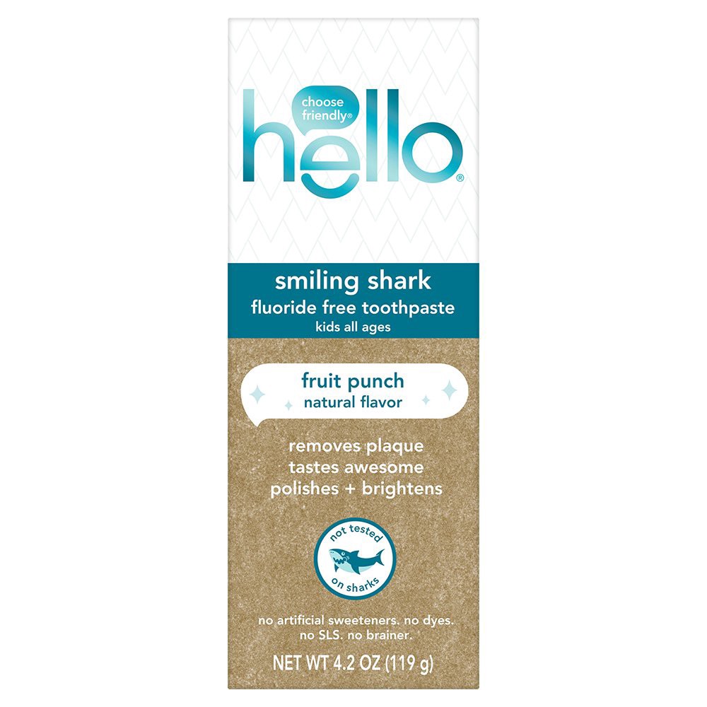 slide 1 of 1, Hello Smiling Shark Fluoride Free Kids Toothpaste, 4.2 oz