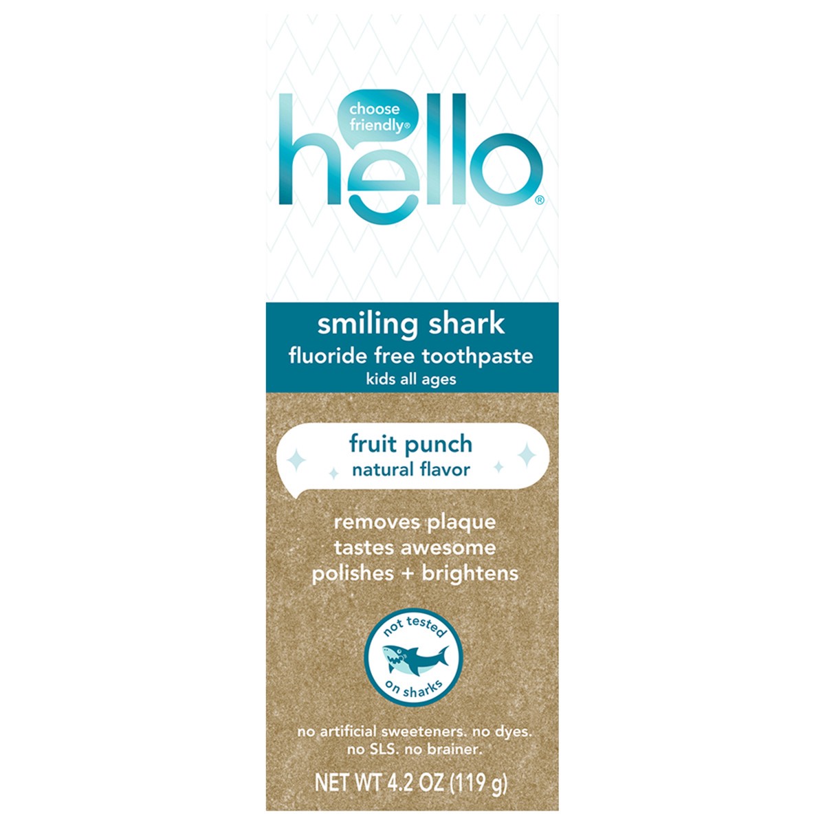 slide 1 of 11, Hello Smiling Shark Fluoride Free Kids Toothpaste, 4.2 oz