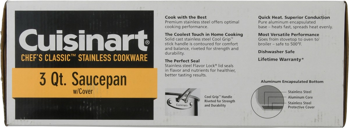 slide 4 of 12, Cuisinart 3 Quart Sauce Pan with Cover 1 ea, 1 ea