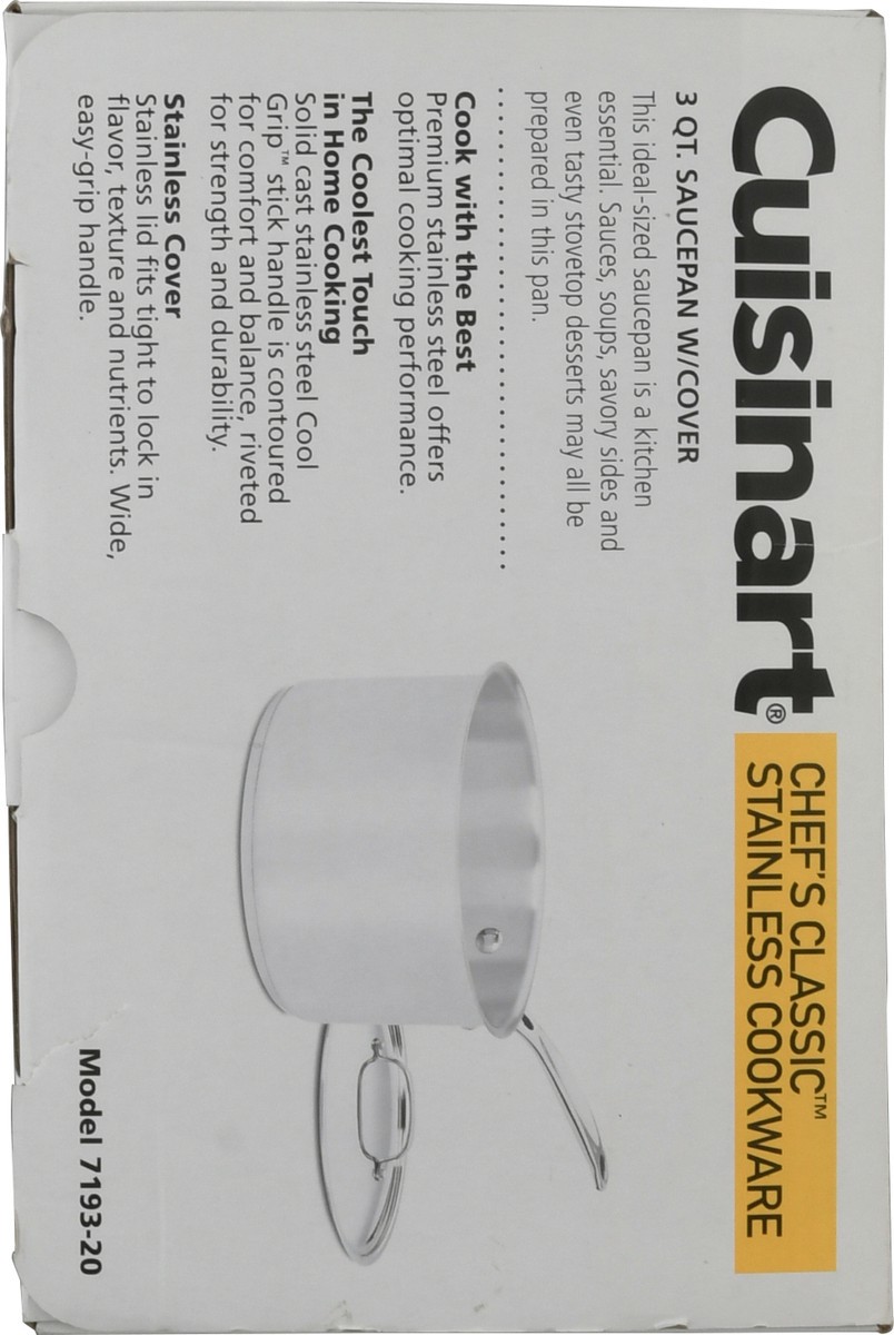 slide 5 of 12, Cuisinart 3 Quart Sauce Pan with Cover 1 ea, 1 ea