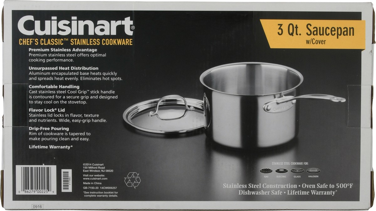 slide 7 of 12, Cuisinart 3 Quart Sauce Pan with Cover 1 ea, 1 ea