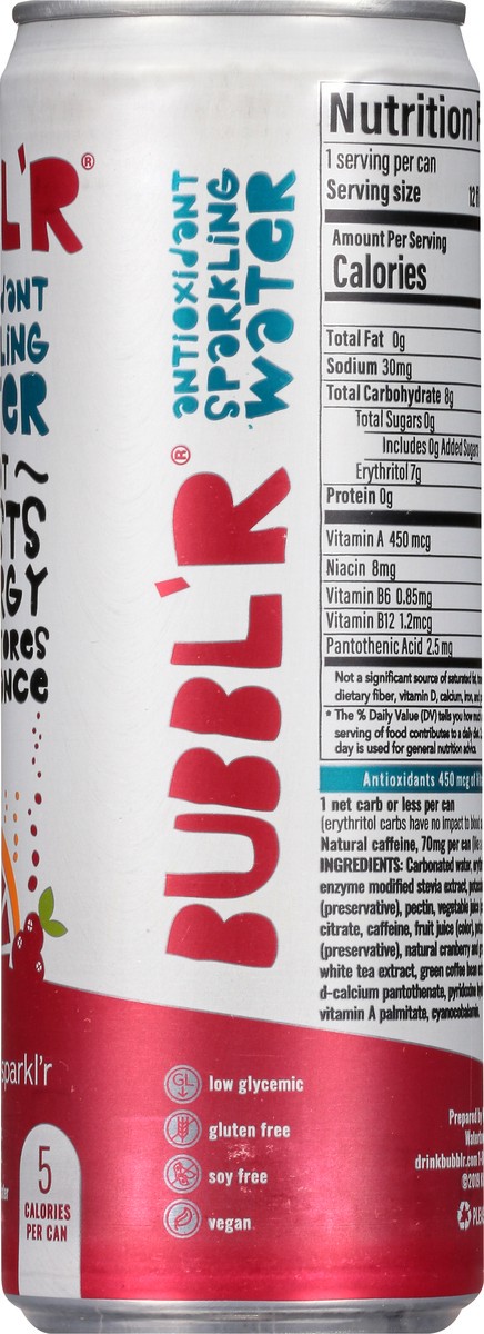 slide 8 of 13, BUBBL'R Cranberry Grapefruit Sparkl'r Antioxidant Sparkling Water - 12 fl oz, 12 fl oz