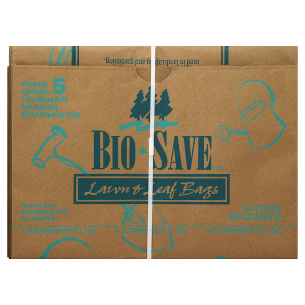 slide 1 of 4, Bio Save Bio-Save Lawn & Leaf Paper 5 Count, 1 ct