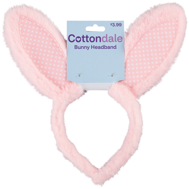 slide 1 of 1, COTTONDALE 8" Easter Bunny Headband, 1 ct