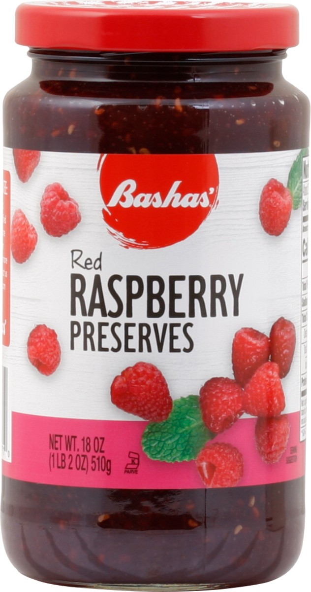 slide 10 of 13, Bashas Red Rspbry Prsrvs, 18 oz