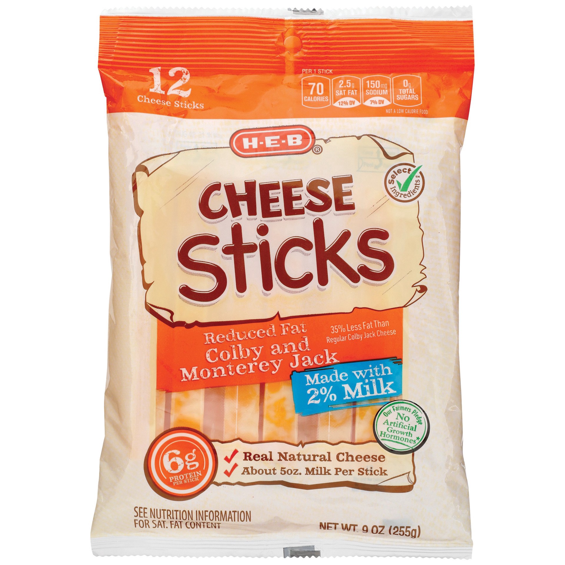slide 1 of 1, H-B Reduced Fat Colby Jack Cheese Sticks - 9 oz, 9 oz