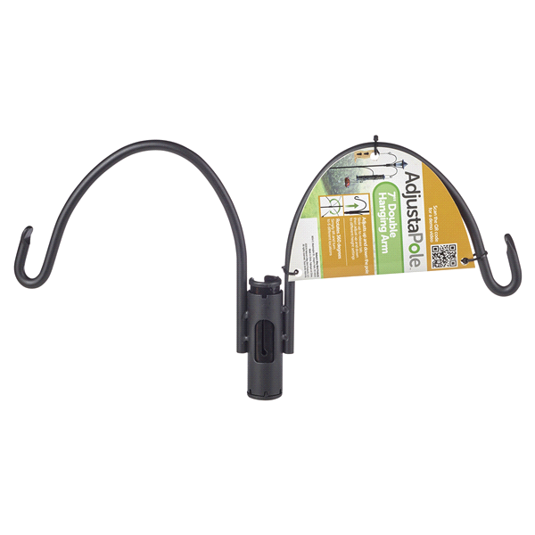 slide 1 of 1, Nature's Way AdjustaPole Hanging Arm, 7-in. Double Hook, 7 in