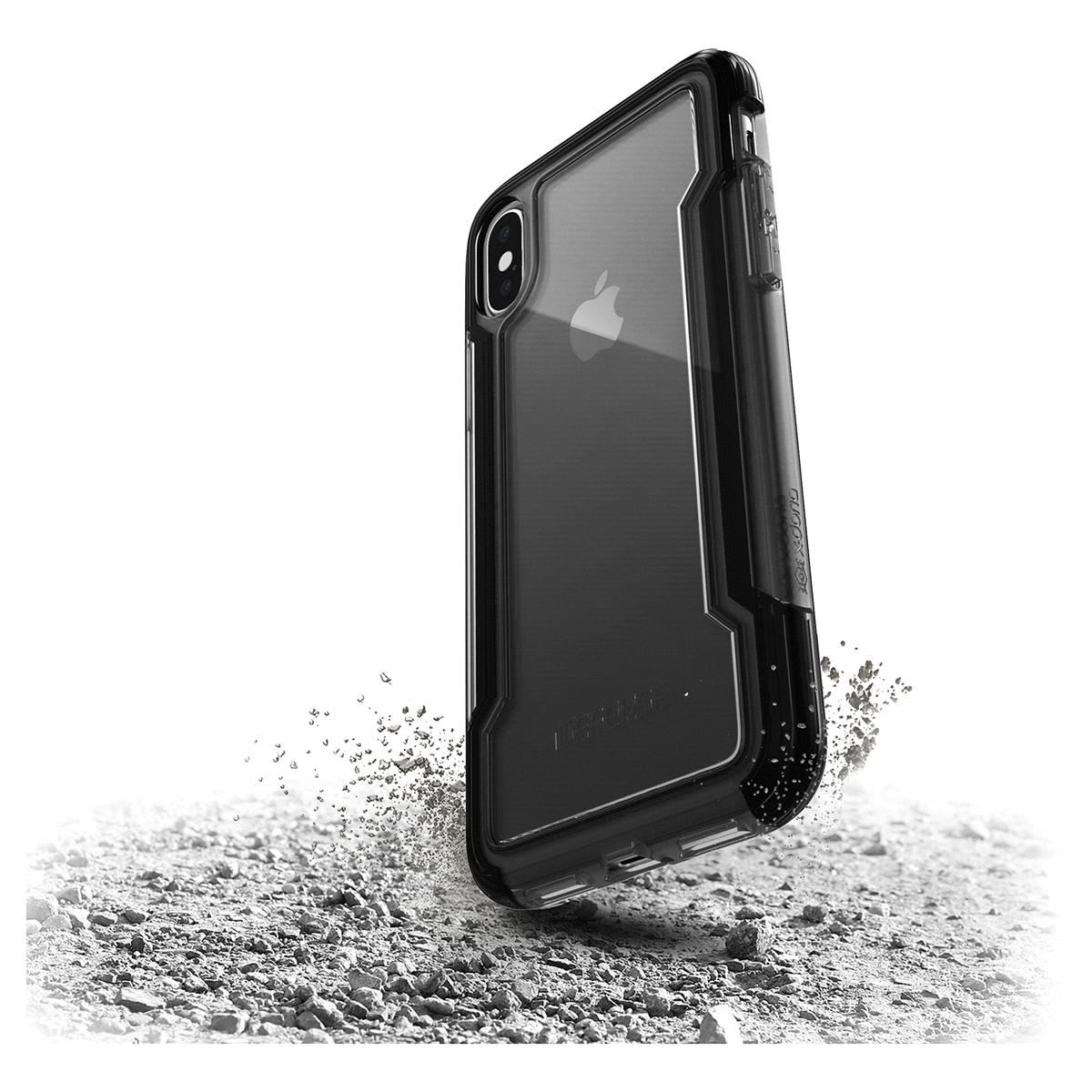 slide 3 of 4, X-Doria Defense Clear for iPhone X- Black, 1 ct