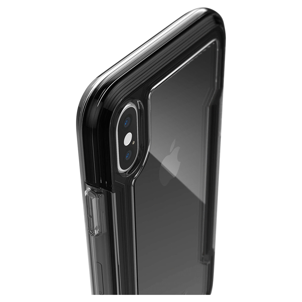 slide 4 of 4, X-Doria Defense Clear for iPhone X- Black, 1 ct