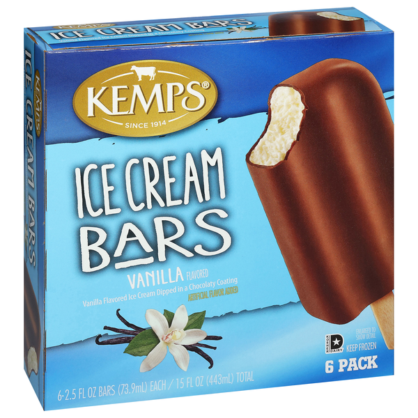 slide 1 of 1, Kemps® Ice Cream Bars- Vanilla, 12 ct; 2.5 fl oz