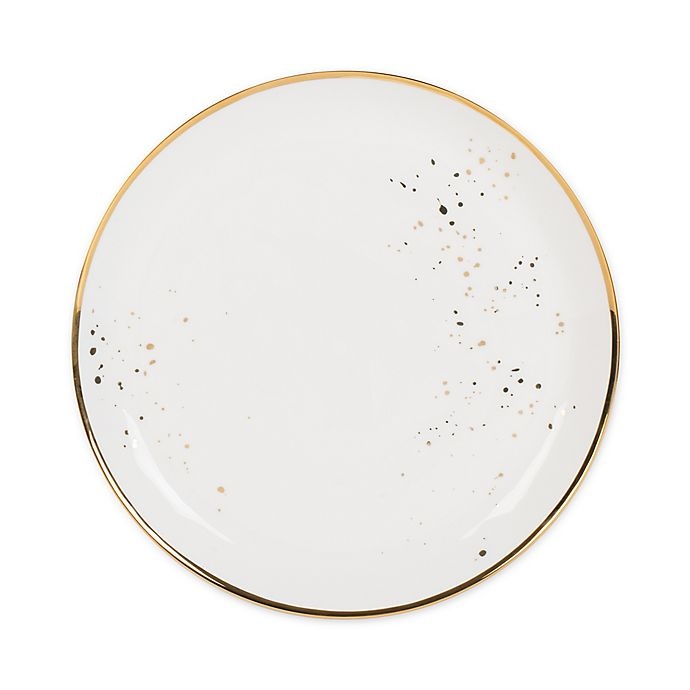 slide 1 of 2, Olivia & Oliver Harper Splatter Organic Shape Gold Dinner Plate, 1 ct