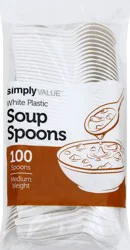 Simply Value Plastic Soup Spoons