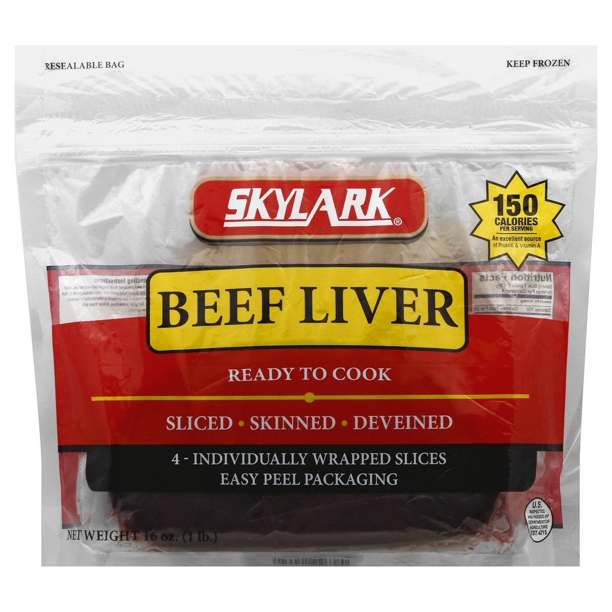 slide 1 of 1, Skylark Beef Liver, 16 oz