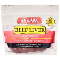Skylark Beef Liver Slices Frozen - 16 oz