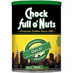 Chock full o'Nuts Heavenly Decaf Medium Roast Ground Coffee - 11 oz Can
