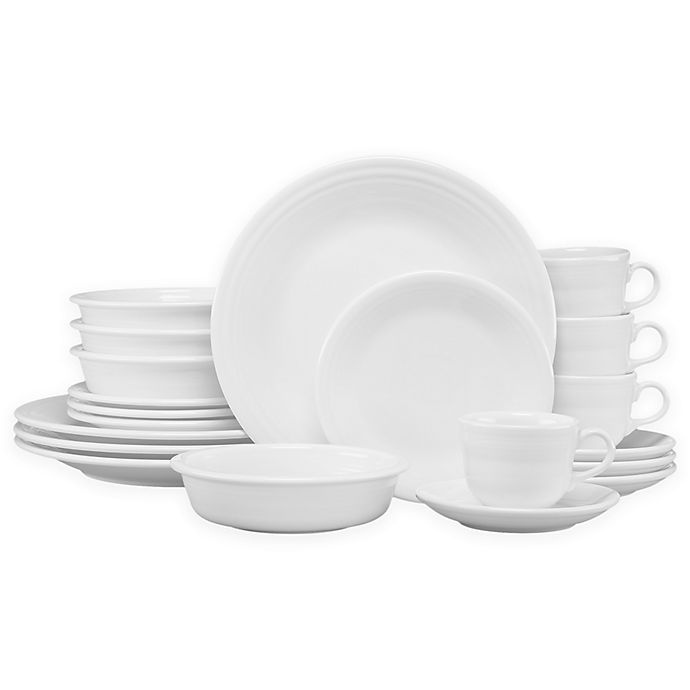 slide 1 of 3, Fiesta Dinnerware Set - White, 20 ct