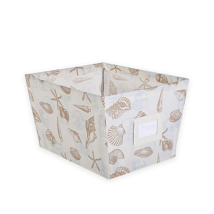 slide 1 of 1, SALT Medium Canvas Storage Bin - Beach Print, 1 ct